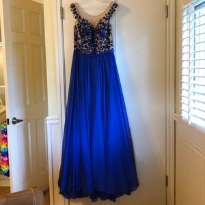 Blue Sherri Hill Prom Dress